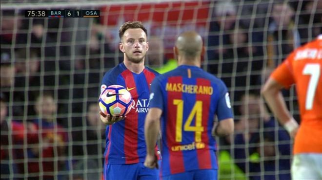 Barca sedmicom, a Real šesticom nastavili utrku za prvaka! Zahvaljujući Rakitiću Mascherano zabio 1. gol za Barcelonu nakon 319 utakmica
