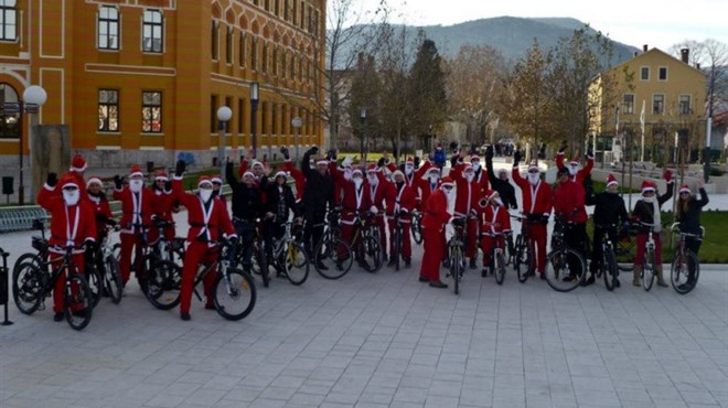 Mostar / Deseta biciklijada Djedova Božićnjaka