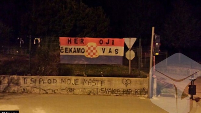 U Mostaru osvanuo transparent podrške haškoj šestorci