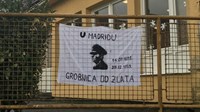 U Širokom osvanuo transparent s likom Ante Pavelića, i stihovi 'U Madridu grobnica od zlata'