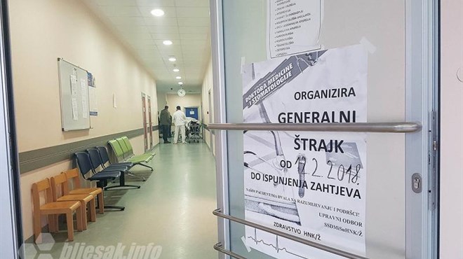 Liječnici u HNŽ-u stupili u generalni štrajk 