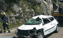 FOTO Mostar - Čitluk: Automobilom sletio u provaliju 