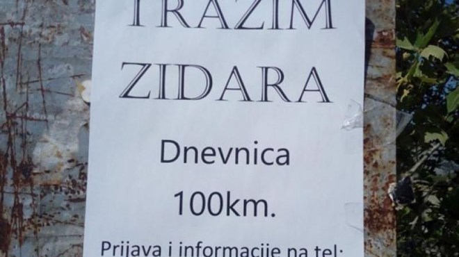 Dubrovčani po radnu snagu dolaze u Hercegovinu: Zidarima nude i 100 KM dnevno 