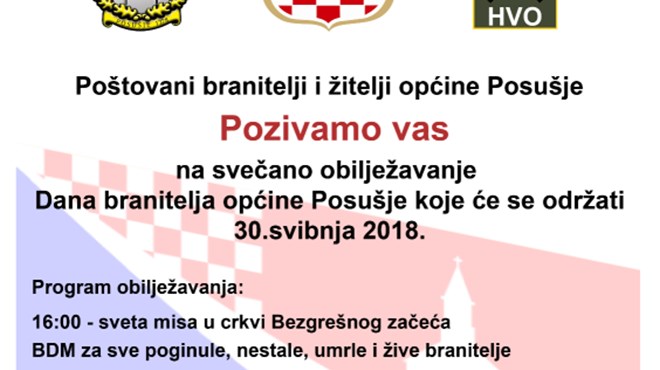 Najava: Dan Branitelja općine Posušje