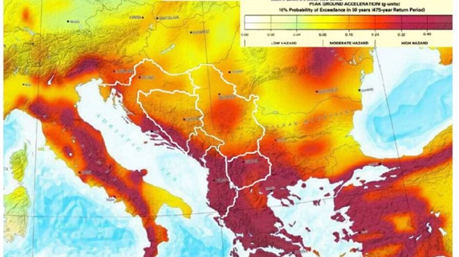Hercegovina se nalazi u izuzetno visokom riziku od potresa