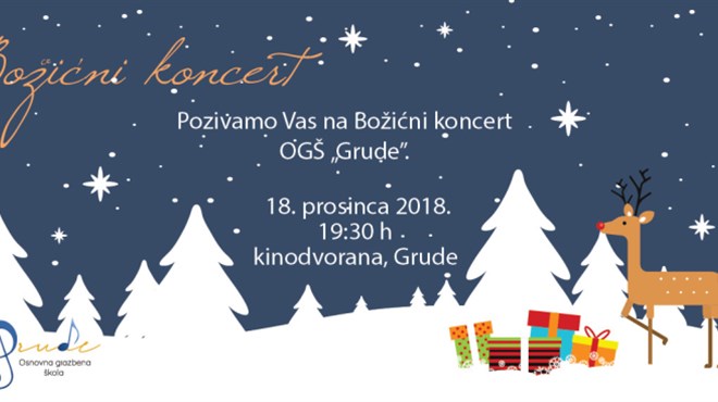 NAJAVA: Božićni koncert Osnovne glazbene škole Grude