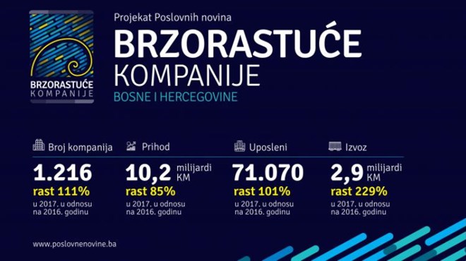 Nevjerojatan rast brzorastućih tvrtki u BiH 