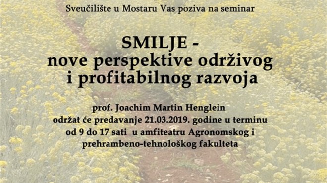 Seminar o novim perspektivama održivog i profitabilnog razvoja smilja
