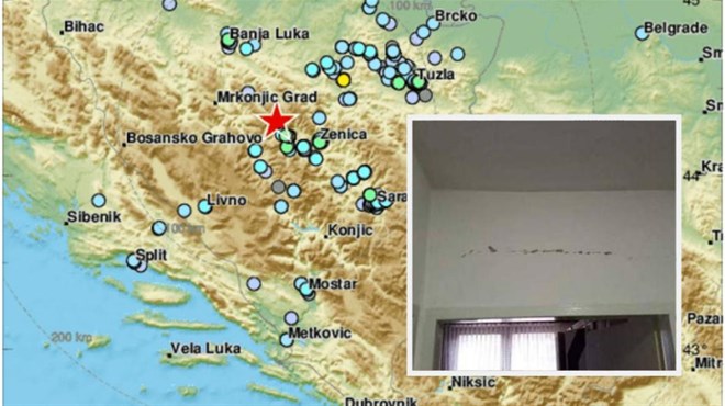 Od potresa popucali zidovi u Travniku, padali dimnjaci s krovova