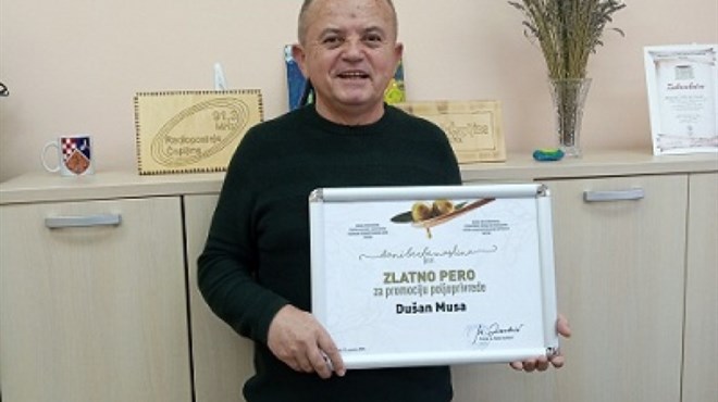 Novinar Dušan Musa nagrađen plaketom ''Zlatno pero''