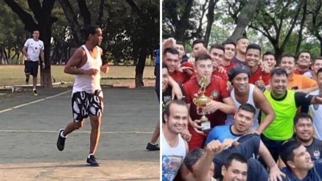 KLASA JE VJEČNA! Ronaldinho u zatvoru osvojio turnir i 16 kila mlade svinjetine