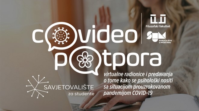 Savjetovalište za studente i Studij psihologije Filozofskog fakulteta organiziraju virtualnu potporu pod nazivom covideo POTPORA