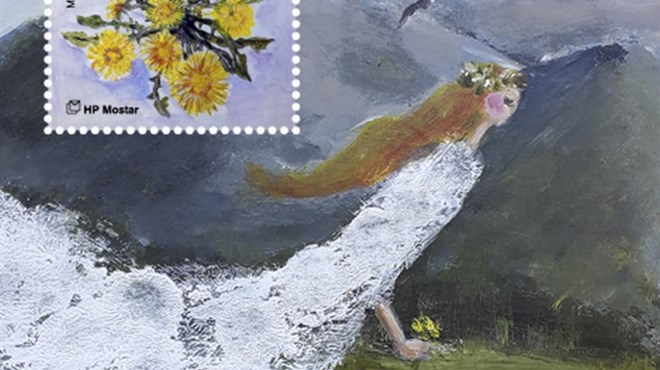 Božica proljeća Vesna na poštanskoj marki