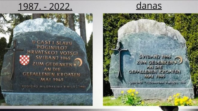 Uklonjen hrvatski grb i tekst na hrvatskom jeziku sa spomenika u Bleiburgu