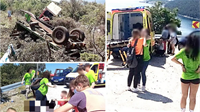 Objavljene fotografije nesreće, traktor u potpunosti uništen, djeca stabilno