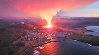 Lava se izlila na grad na Islandu, gore kuće